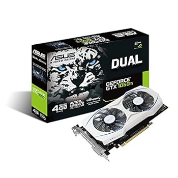 【中古】ASUS NVIDIA GeForce GTX1050Ti搭載ビデオカード オーバークロック メモリ4GB DUAL-GTX1050TI-4G