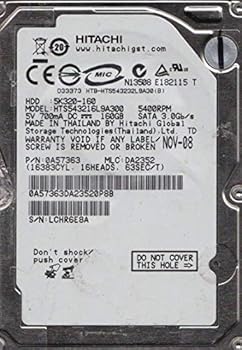 【中古】HTS543216L9A300, PN 0A57363, MLC DA2352, Hitachi 160GB SATA 2.5 Hard Drive 並行輸入品