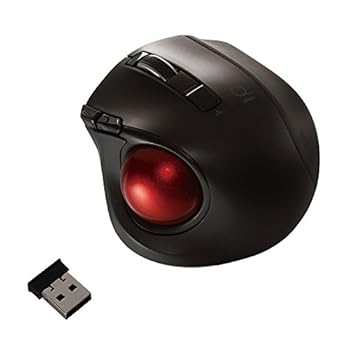 【中古】Digio2 Q 小型 トラックボール 2.4GHz ワイヤレスマウス 静音 5ボタン ブラック 48358