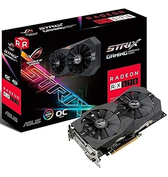 【中古】【39shop】ASUS★グラフィックボード Strixシリーズ AMD Radeon RX570搭載ビデオカード ROG-STRIX-RX570-O4G-GAMING（非常に良い）｜ドリエム店