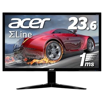【中古】Acer ゲーミングモニター SigmaLine 23.6in KG241Qbmiix 1ms 75サイクル TN FPS針路 盛りだくさん固定ディスク FreeSync HDMIx2 金棒引き内蔵 青色点火装置助け出す