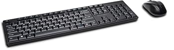 【中古】Kensington Pro Fit Low-Profile Desktop Set - Keyboard and mouse set - wireless - 2.4 GHz - US