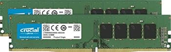 【中古】CrucialMicron製 デスクトップPC用メモリ PC4-21300DDR4-2666 8GB×2枚 CL19 SRx8 288pin CT2K8G4DFS8266
