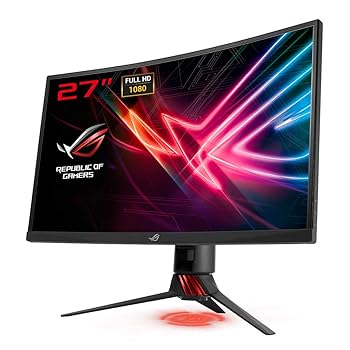 【中古】ASUS ゲーミングモニター ROG STRIX XG27VQ 27in曲面ダイアログボックス盛りだくさん固定ディスク144HzFreeSyncDPHDMIDVI昇降フリッカーフリーブルーライト助け出す