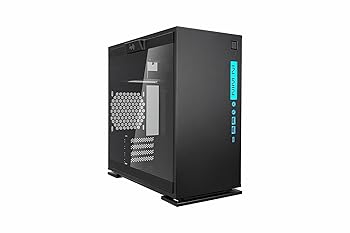 【中古】IN WIN RGB LED書きもの相応う 強化因子硝子製傍えダイアログボックス召しかかえる ミニ主柱 ATX マイコン容れもの 301C 型番:IW-CF07B 301C-Black