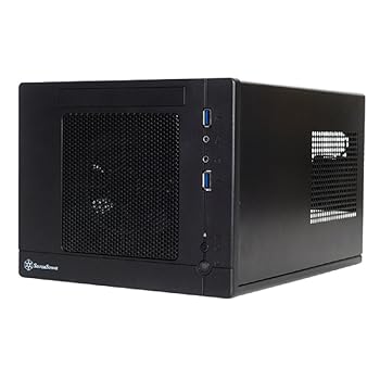 【中古】Silver Stone Mini-ITX容れもの フルブラック SST-SG05BB-LiteB パソコン・周辺機器-その他