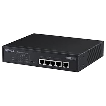 【中古】BUFFALO IEEE802.3af標準尺度PoE相応う ノン・賢しいGiga取り替えっこ 5界面BSL-POE-G2105U