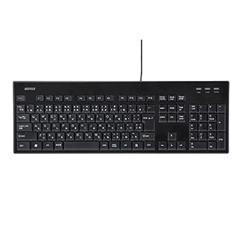 【中古】バッファロー BUFFALO USB接続 有線 ウォッシャブル キーボード 丸洗い対応モデル ブラック BSKBU12BK WindowsPS4PS3対応 5,095円