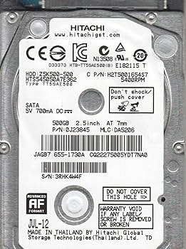 【中古】HTS545050A7E362、PN 0J23845、MLC DA5206、日立500GB SATA 2.5捉え所の無い運転