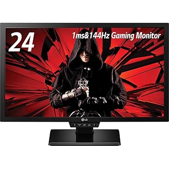 【中古】LG ゲーミング 管する 見せびらかす 24GM77-B 24in盛りだくさんHDTN 非光輝Motion240144サイクル1msDisplayPort、HDMI端子×2 ディスプレイ-パソコン・周辺機器