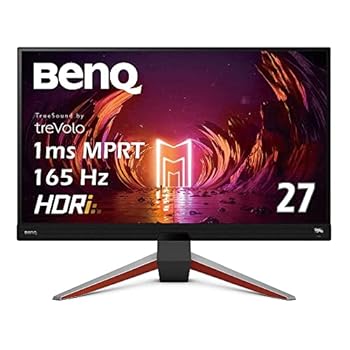 【中古】【39shop】ベンキュージャパン★BenQ MOBIUZ EX2710Q ゲーミングモニター 27インチ165HzIPSWQHD1msHDRiHDR400FreeSync Premium 2.1ch treVoloスピーカー高機（非常に良い）｜ドリエム店