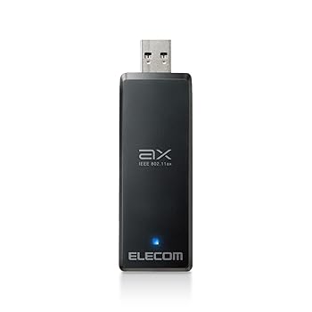 【中古】エレコム WiFi 無線LAN 子機 Ｗifi6 1201Mbps+574Mbps 5GHz 2.4GHz USB3.0 USB-A 11axacngba ビームフォーミングZ対応 MU-MIMO対応 延長ケーブル
