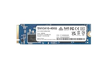 【中古】SynologyNAS 現ナマ用 NVMe SSDSynology SNV3410-400G M.2-2280  NVMe  400GB  Synology専用 国内定め事代わりになる店品