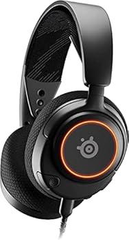【中古】【39shop】SteelSeries★ゲーミングヘッドセット ヘッドホン Arctis Nova 3 軽量 有線 密閉型 PC PS5 PS4 Switch 対応 RGBライティング AIノイズキャンセリ(非常に良い)|ドリエム店