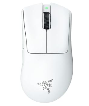 【中古】Razer レイザー DeathAdder V3 Pro White ゲーミングマウス ワイヤレス 無線 64gの超軽量 進化したエルゴノミック形状 最高クラスの精度のFocus