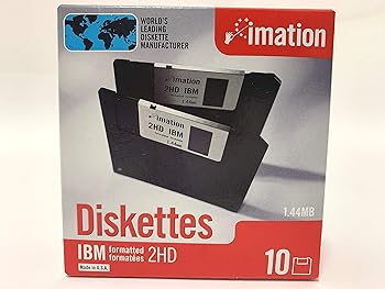 【中古】イメーション 3.5インチフロッピーディスク DOSVフォーマット 10枚入 紙箱×1 US仕様品 MF2HD10PIBM-O