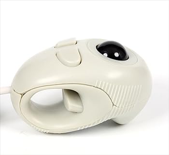 【中古】Groovy ハンディトラックボールマウス アナログ式センサー USB接続 ホワイト GM-OPTB02W
