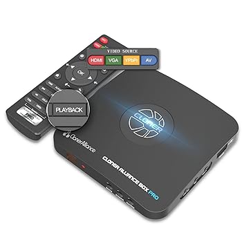 【中古】ClonerAlliance Box Pro、1080p @ 60fps HDMI映像媒体競り合いをキャプチャし、リモートコントロール、時間割り書きとどめる、HDMIVGAAVYPbPrインプットで即時性