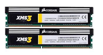 【中古】CORSAIR XMS Series デスクトップ用 DDR3 メモリー8GB 2GB×4枚組 CMX4GX3M2A1600C9