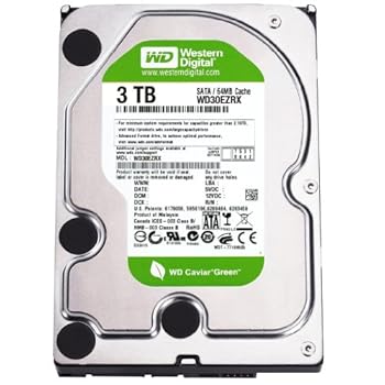 【中古】WESTERN DIGITAL WD30EZRS Caviar Green 2肺結核 64MB 現ナマSATA 3.0Gbs 3.5 内蔵ハードドライブベアドライブ