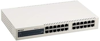【中古】バッファロー BUFFALO Giga対応 金属筺体 電源内蔵 24ポート ホワイト スイッチングハブ LSW4-GT-24NSR