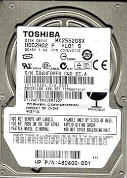 【中古】Toshiba mk2552gsx 250 GB hdd2h02 F vl01 S b0 lv011 C