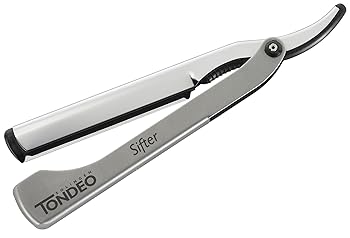 【中古】ドイツ・ゾーリンゲン製 TONDEO カットレザー 片刃セット 替刃10枚付 トンデオ ステンレス製 ヘアカット用カミソリ