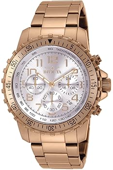 【中古】Invicta 11368 メンズ スペシャルティ パイロット シルバーダイアル ローズゴールドプレーテッドステンレススチール クロノグラフウォッチ
