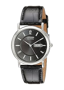 【中古】Citizen Men\u0027s BM8240-03E Eco-Drive Black Leather Watch 並行輸入品