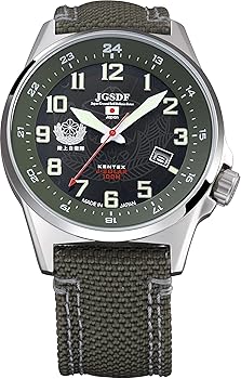【中古】ケンテックス 腕時計 JSDF STANDARD ソーラー 陸上自衛隊モデル ミリタリー S715M-01 グリーン