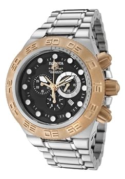 【中古】インビクタ ウオッチ 1529 Subaqua Chronograph Black Dial 18K Rose Gold Plated SS Bezel SS メンズ 並行輸入品