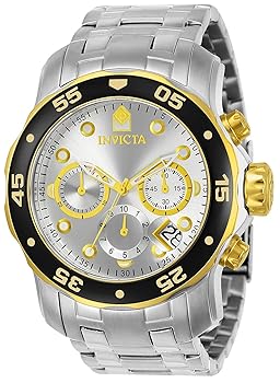 【中古】インヴィクタInvicta 腕時計 Pro Diver Scuba Swiss Chronograph Silver Dial Stainless Steel Bracelet Watch 80040 メンズ 並行輸入品