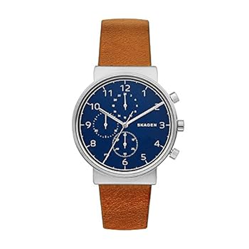 【中古】【39shop】Skagen★Men's Ancher SKW6358 Brown Leather Quartz Fashion Watch(良い)|ドリエム店