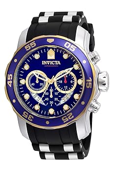 【中古】【39shop】Invicta★Men's 'Pro Diver' Quartz Stainless Steel and Silicone Casual Watch, Color:Black Model: 22971（非常に良い）｜ドリエム店