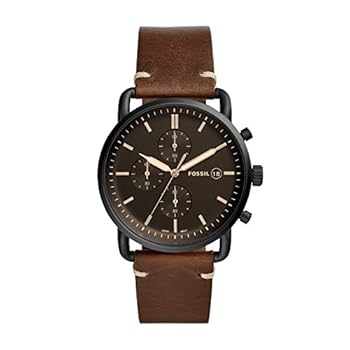 【中古】フォッシルFOSSIL メンズ ウォッチ THE COMMUTER CHRONOコミューター 型番：FS5403黒いこと×赤銅色＊＊