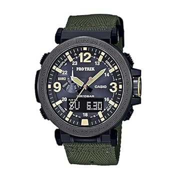 【中古】CASIOカシオ 腕時計 並行輸入品　Casio Men's 'PRO TREK' Quartz Resin and Cloth Casual Watch, Color:Green Model: PRG-600YB-3CR PRG-600YB-3
