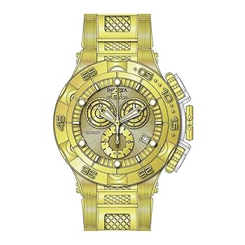 【中古】Invicta Men's 27677 Subaqua Quartz Chronograph Gold Dial Watch
