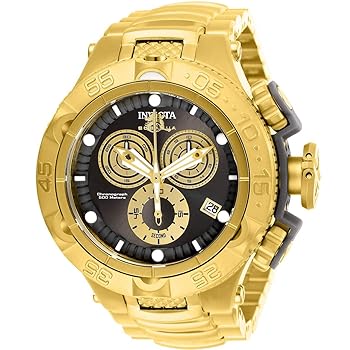 【中古】Invicta Men\u0027s 27676 Subaqua Quartz Chronograph Gold, Gunmetal Dial Watch