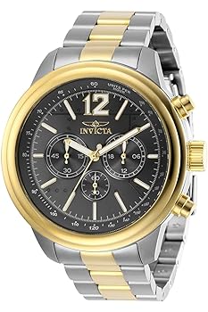 【中古】【39shop】Invicta★Men's Aviator Steel Bracelet & Case Quartz Charcoal Dial Analog Watch 28901(非常に良い)|ドリエム店