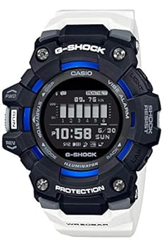 【中古】カシオ 腕時計 ジーショック 国内正規品G-SQUAD Bluetooth搭載 GBD-100-1A7JF メンズ ホワイト×ブルー