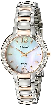 【中古】Seiko SUP256 Core Mother of Pearl Dial Diamond Accent Two Tone Women\u0027s Watch