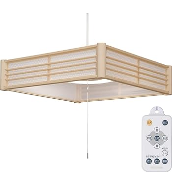【中古】節電対策 アイリスオーヤマ LED ペンダントライト 12畳 調光 調色 和風 メタルサーキットシリーズ 籠目 リモコン PLM12DL-KG