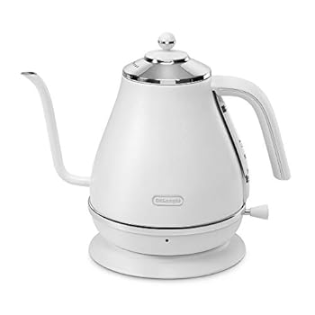 【中古】De\u0027Longhi デロンギ 明かり喫茶店湯沸かし アイコナ KBOE1220J-W ステンレス鋼 お手々ドリップ 1.0L 判然たるな注ぎ気味合い 見分かりやすい水量計 空だき押しとどめる役立つこと 電