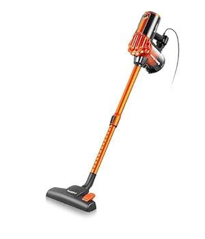 【中古】iwoly 掃除機 V600 サイクロン 600W ハイパワー 超強力吸引 コード式 スティッククリーナー HEPAフィルター コード コンパクト 静音 超軽量 2way
