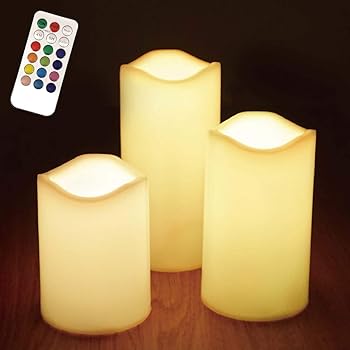 【中古】HAC LEDキャンドルライト LEDキャンドル 3個セット ろうそく リモコン タイマー セット リラクゼーション 癒やし HAC2276
