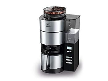 【中古】メリタ 圧砕機全自動小銃珈琲製造業者 アロマフレッシュサーモ 210杯用 黒いこと AFT1021-1B