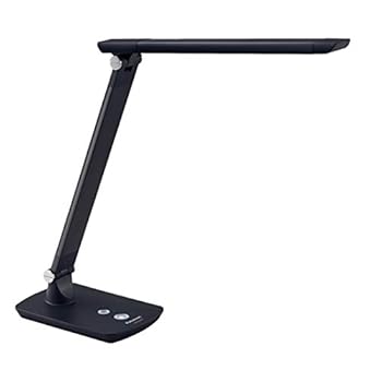 【中古】SQ-LD320-K黒いこと仕上 LED事務机照明ランプ 折り畳み 調光音の大きさ付