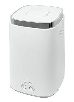 【中古】山善 スチーム式 加湿器 加熱式 上部給水方式 最大加湿 500ml タンク容量 2.4L 木造8.5畳 プレハブ洋室14畳 ホワイト KS-J241W