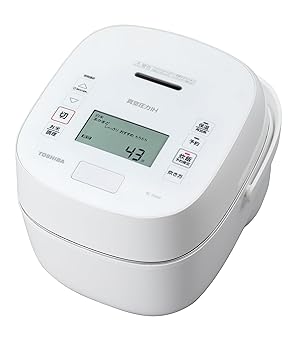【中古】【39shop】東芝TOSHIBA★炊飯器 5.5合 真空圧力IH ジャー炊飯器 真空保温 白米40時間 鍛造かまど銅 釜 RC-10VSPW ホワイト（非常に良い）｜ドリエム店