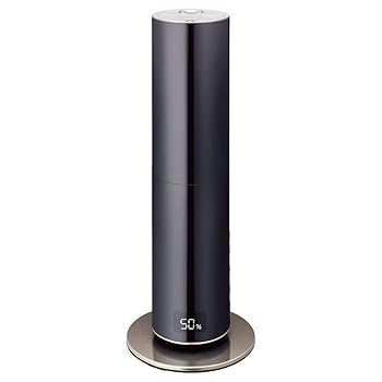 【中古】【39shop】ドウシシャ★加湿器 ハイブリッド式 クレベリンLED搭載 カンタン給水 除菌 ブラック(良い)|ドリエム店